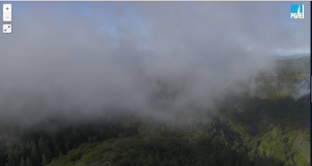 Mountain with fog image from one of AlertWildfire camera