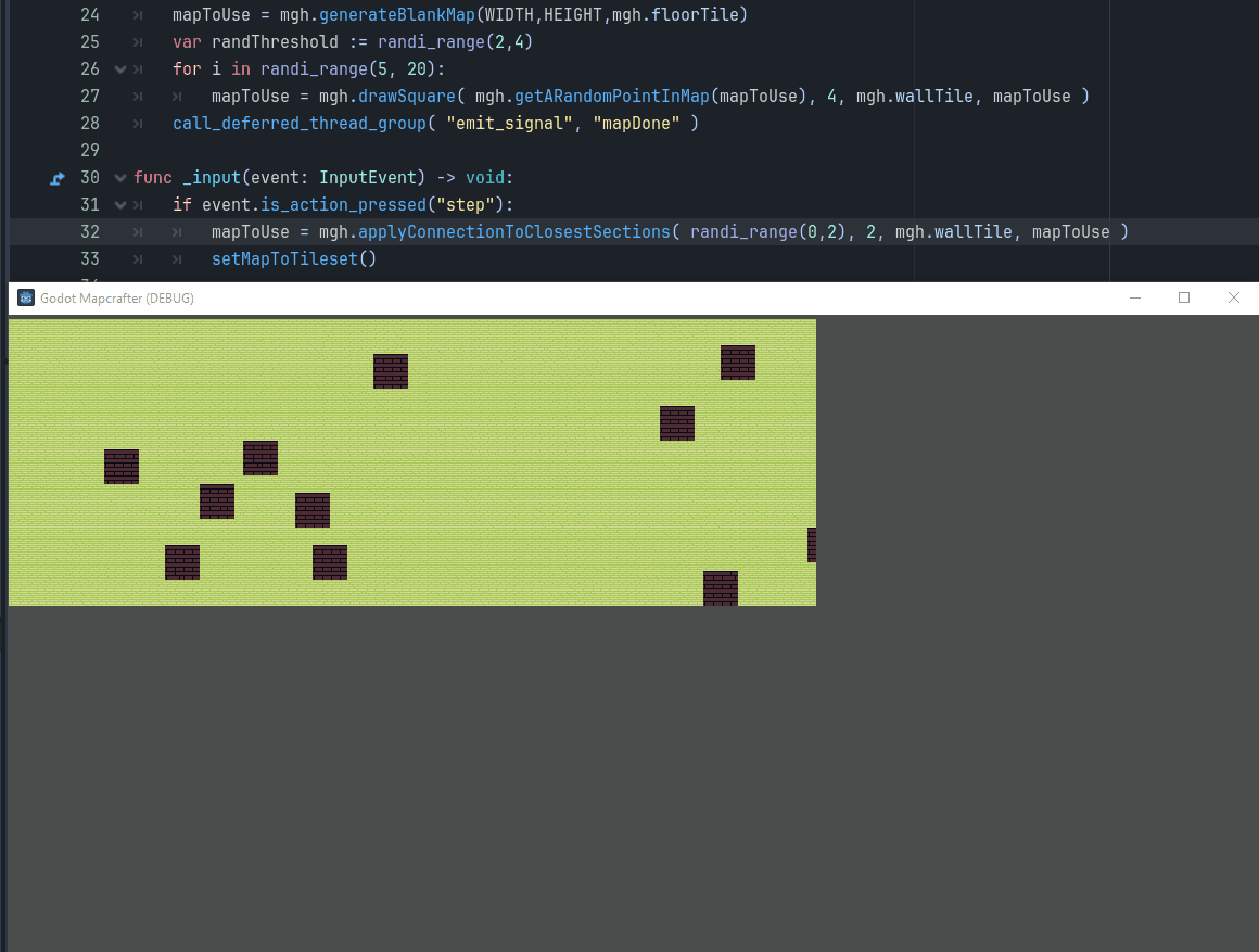 Connecting the closest sections on a map.