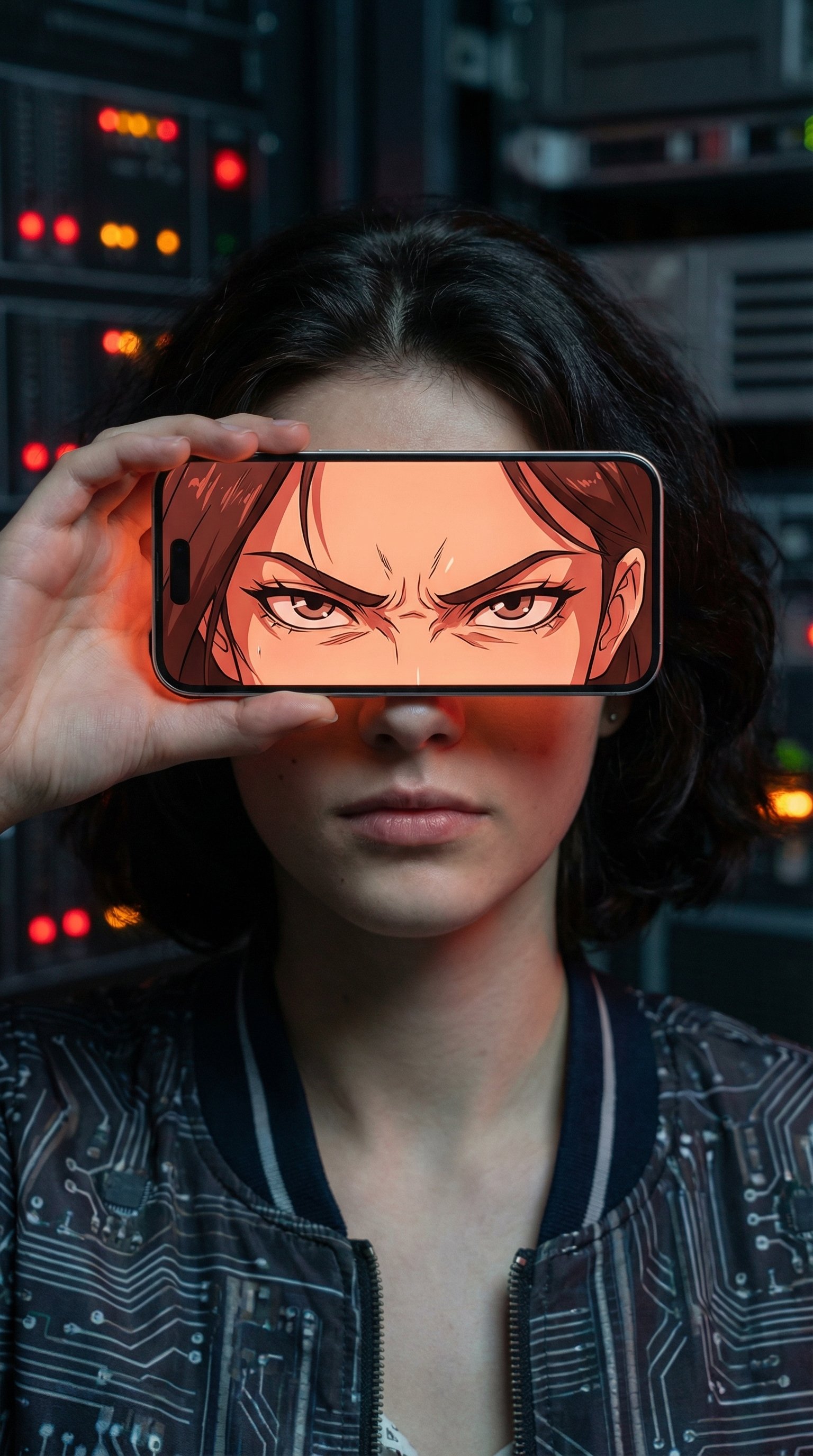 Anime Eyes Through Phone