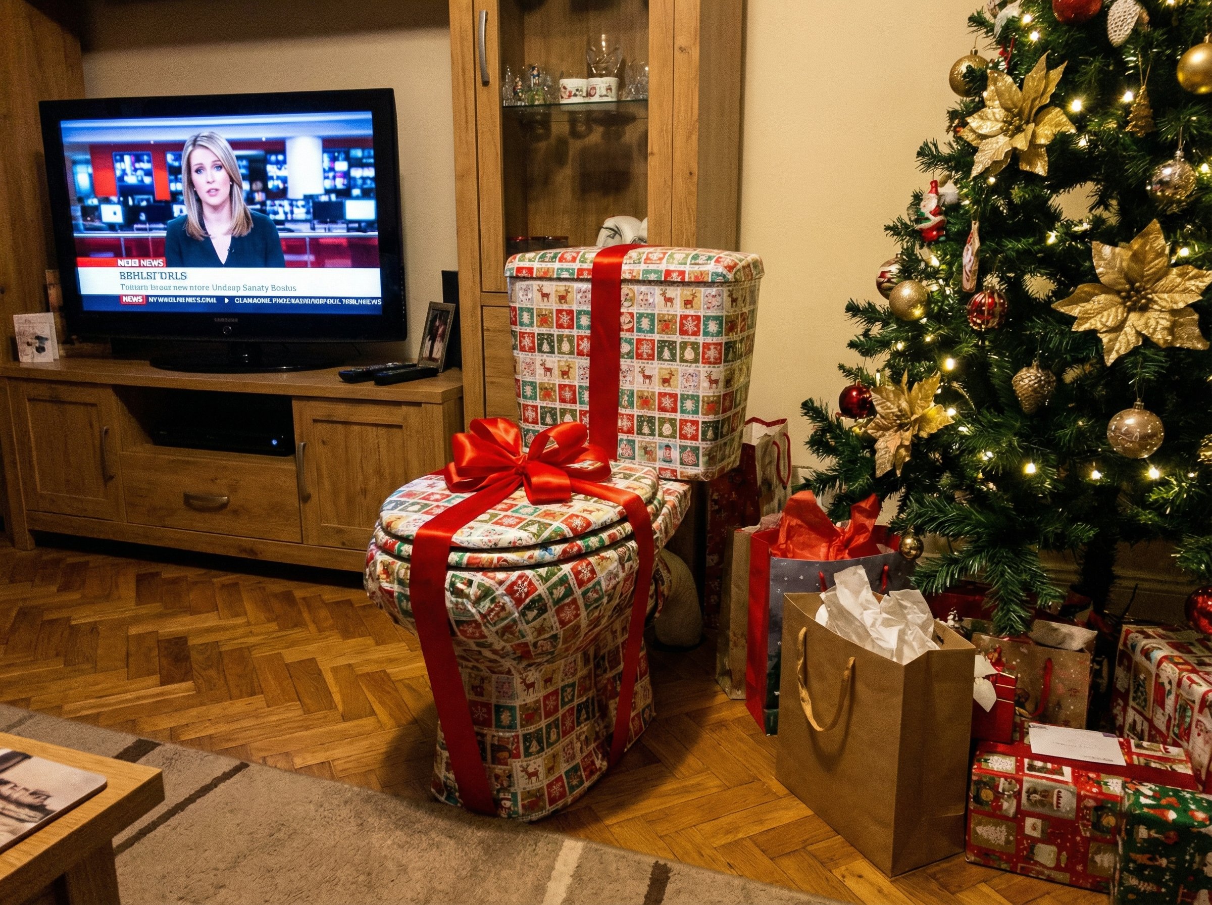 Wrapped Chair Prank Gift