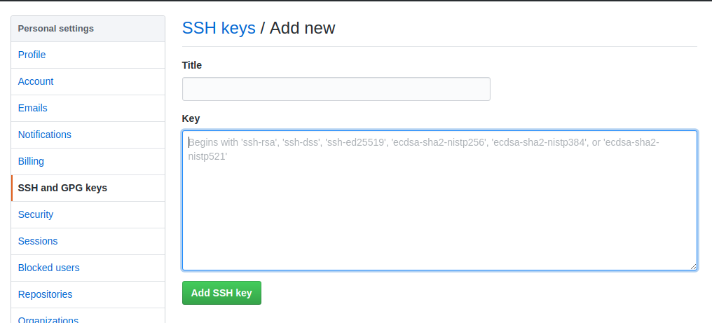 github ssh