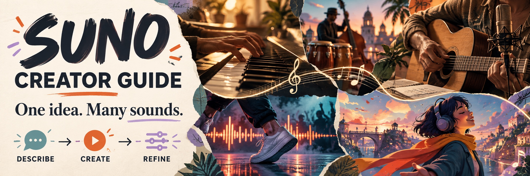 Songwriting ideas across piano, jazz, acoustic guitar, dance and animation.
