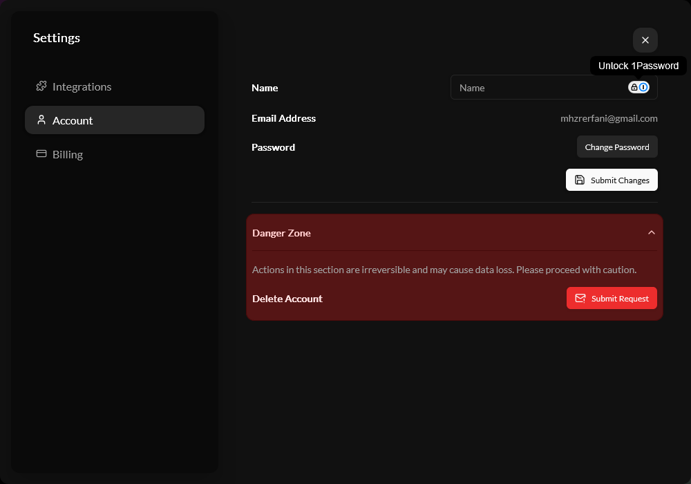 Delete your account - UniDeck Documentation