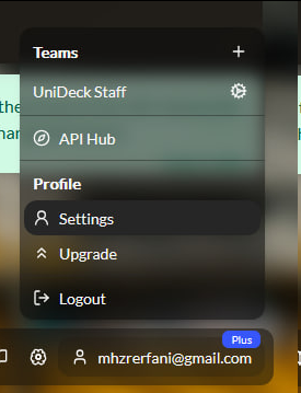 Change your account password - UniDeck Documentation