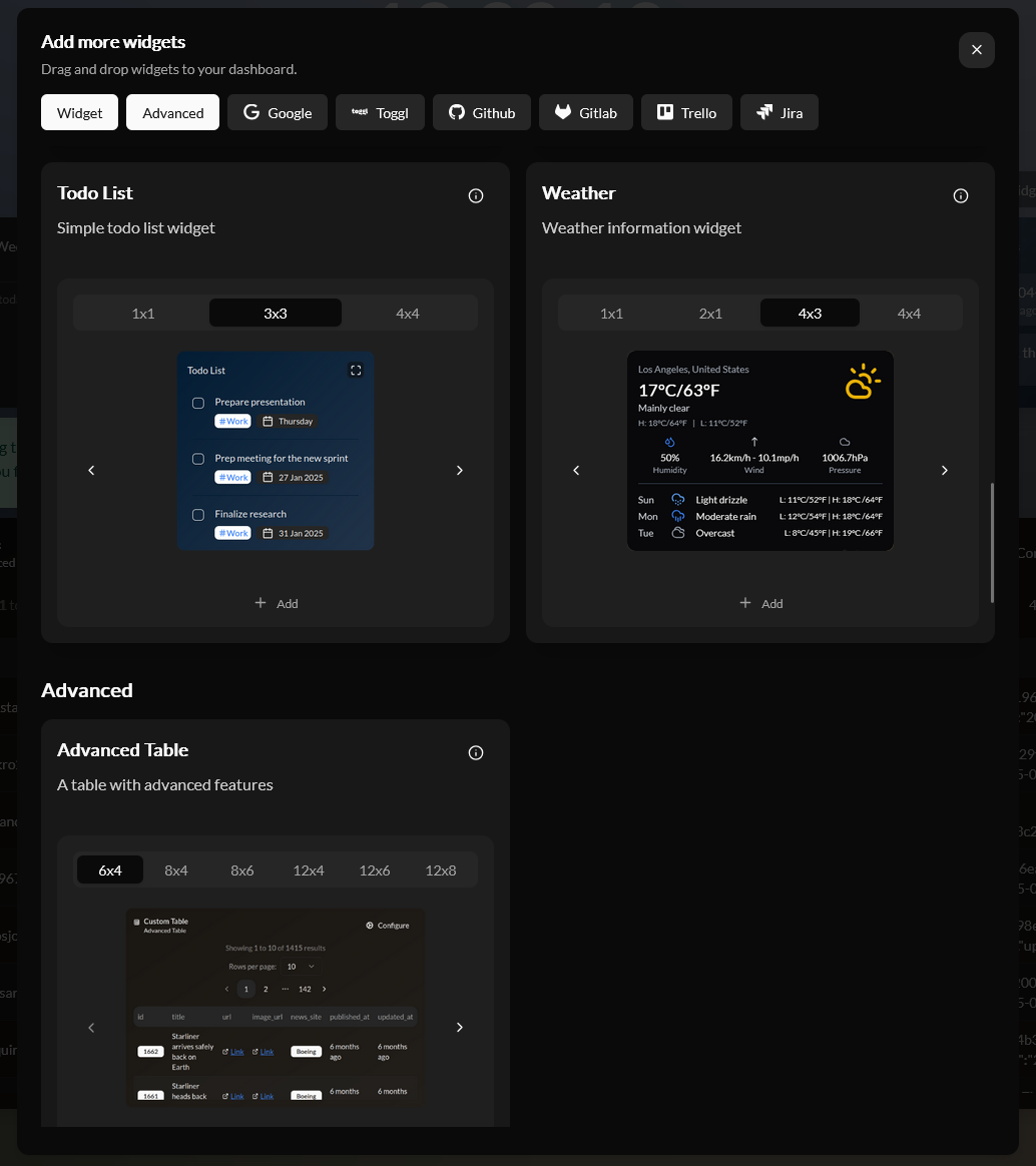 Add New Widgets - UniDeck Documentation