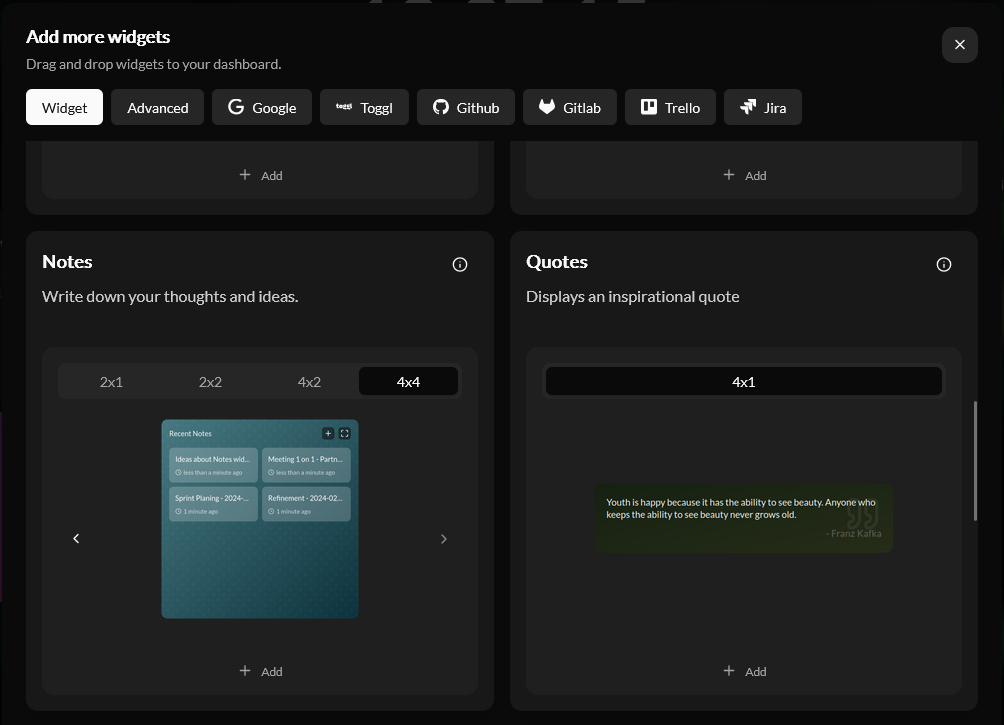 Add New Widgets - UniDeck Documentation