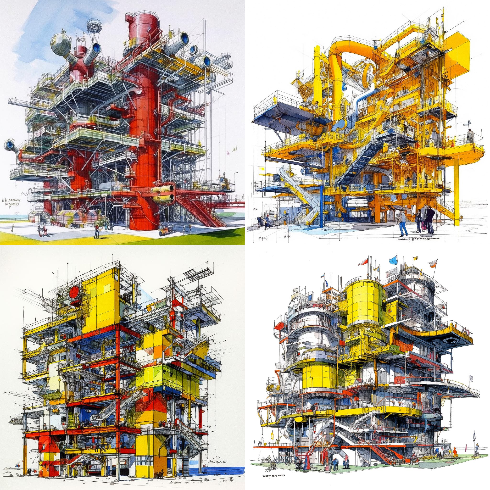 Futuristic Architectural Sketch