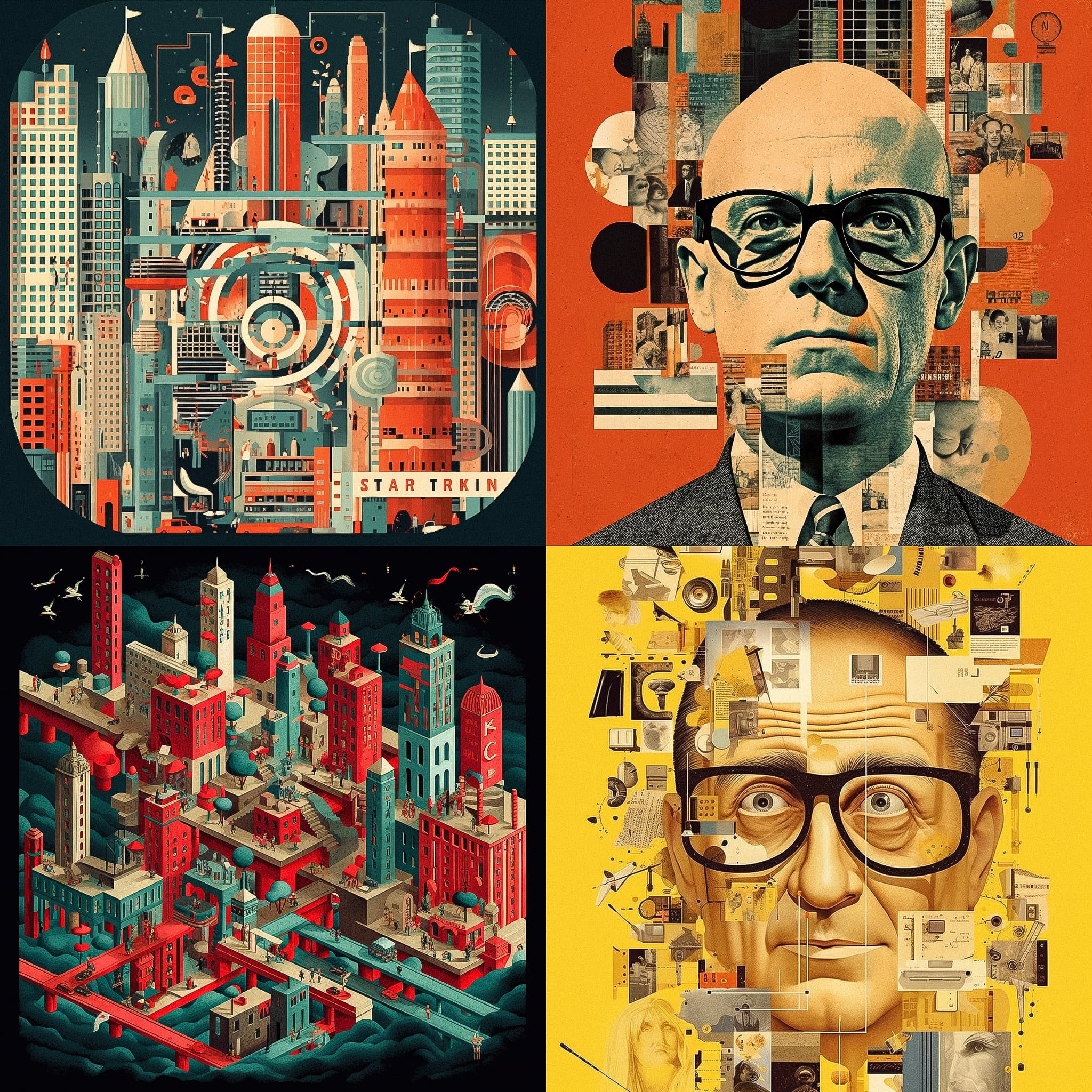Retro Futurism Collage