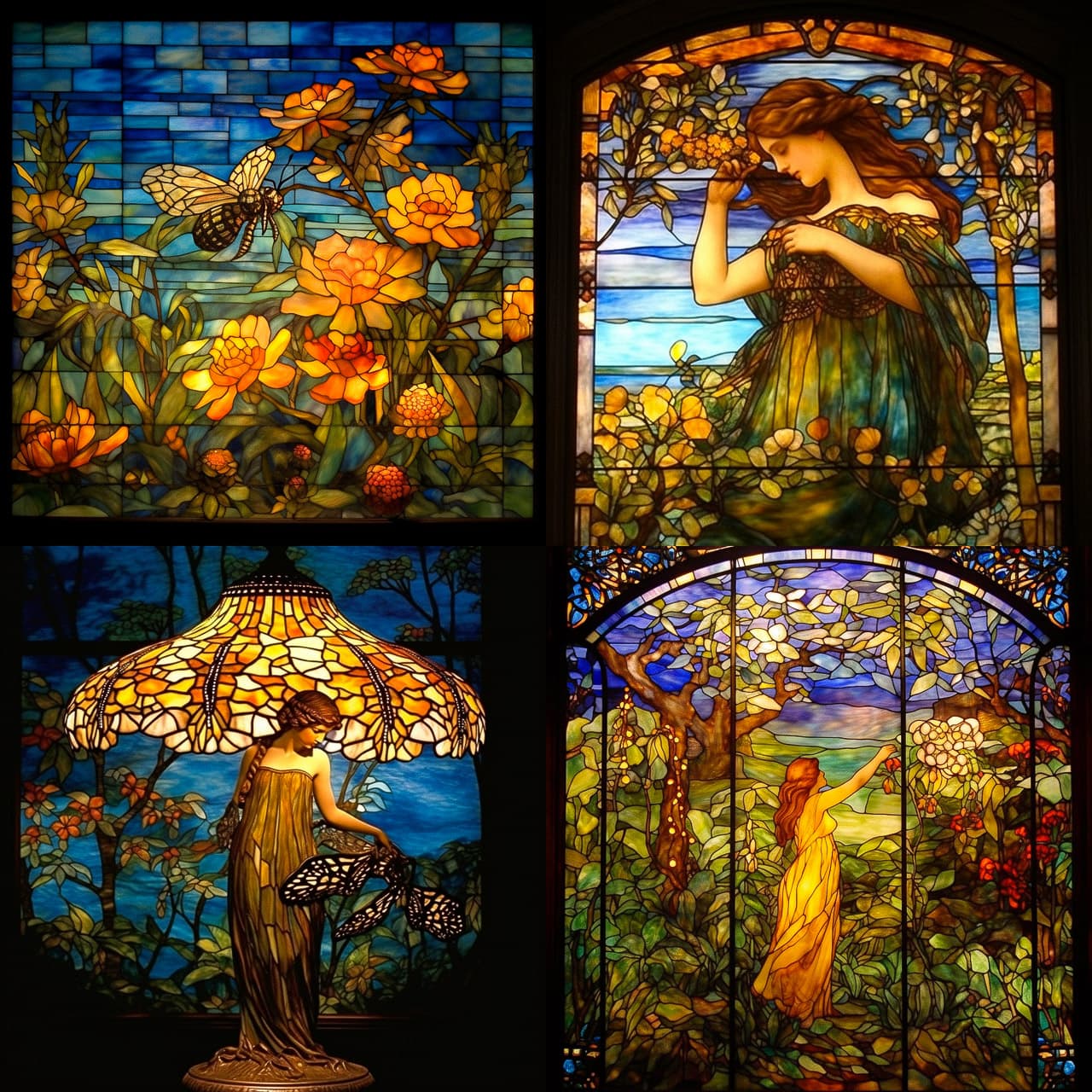 Art Nouveau Stained Glass