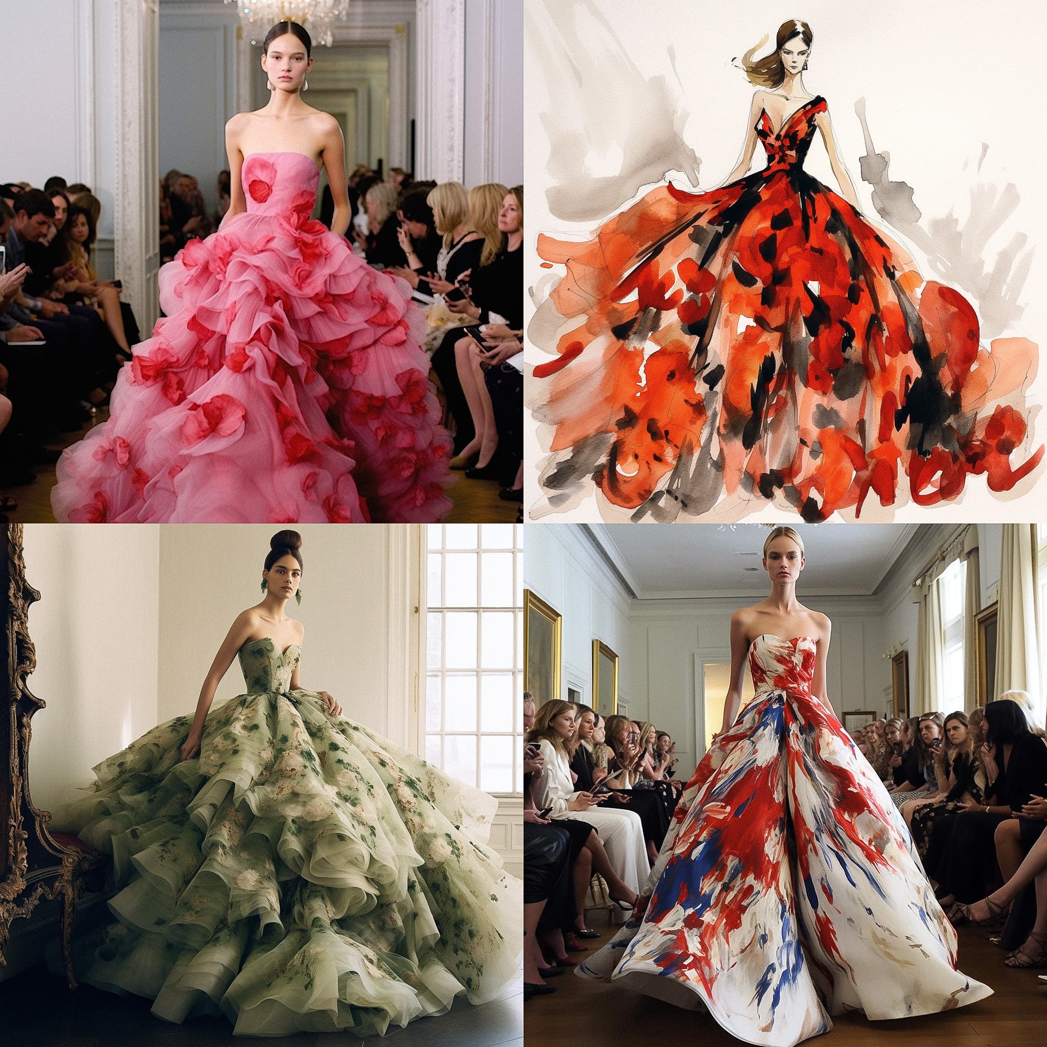 Fashion Illustration and Photography Fusion