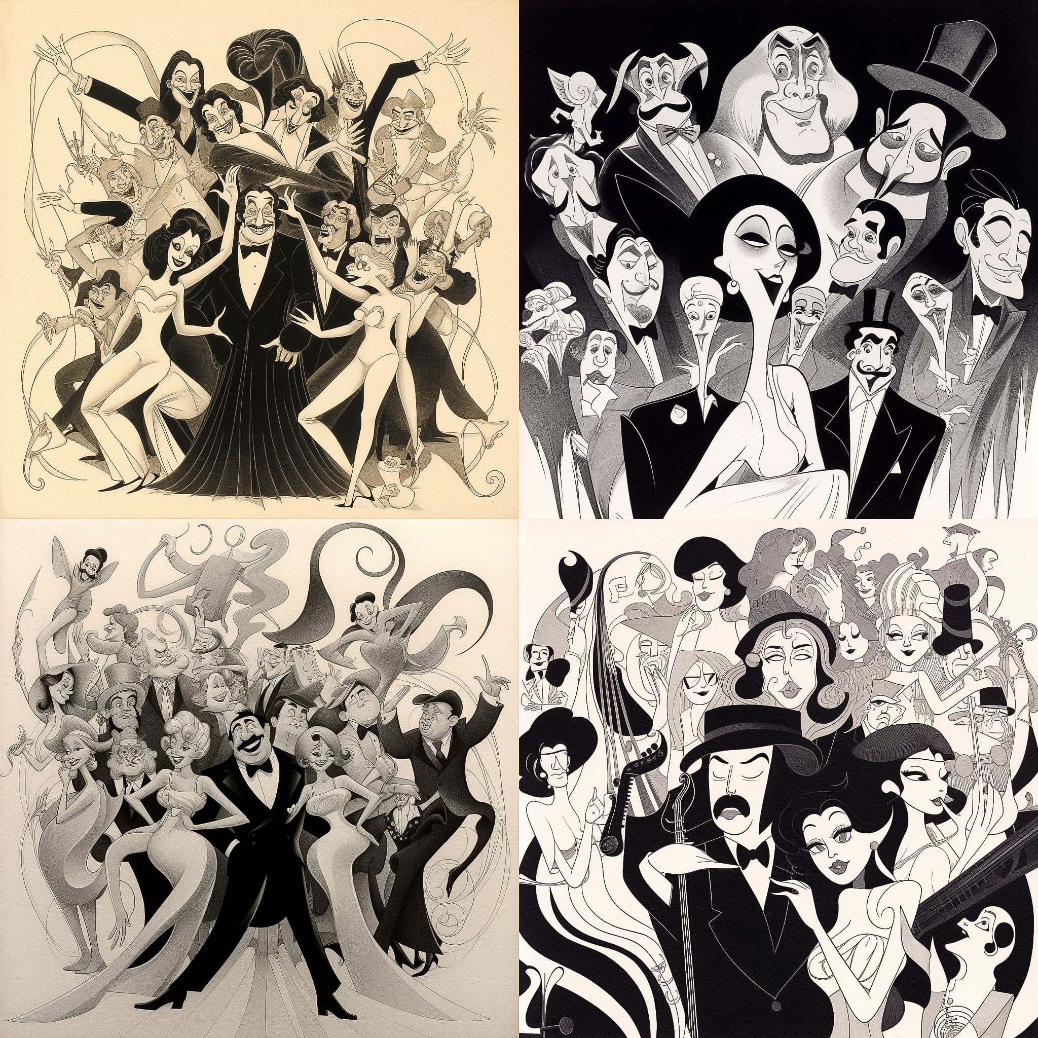 Vintage Cartoon Art Deco