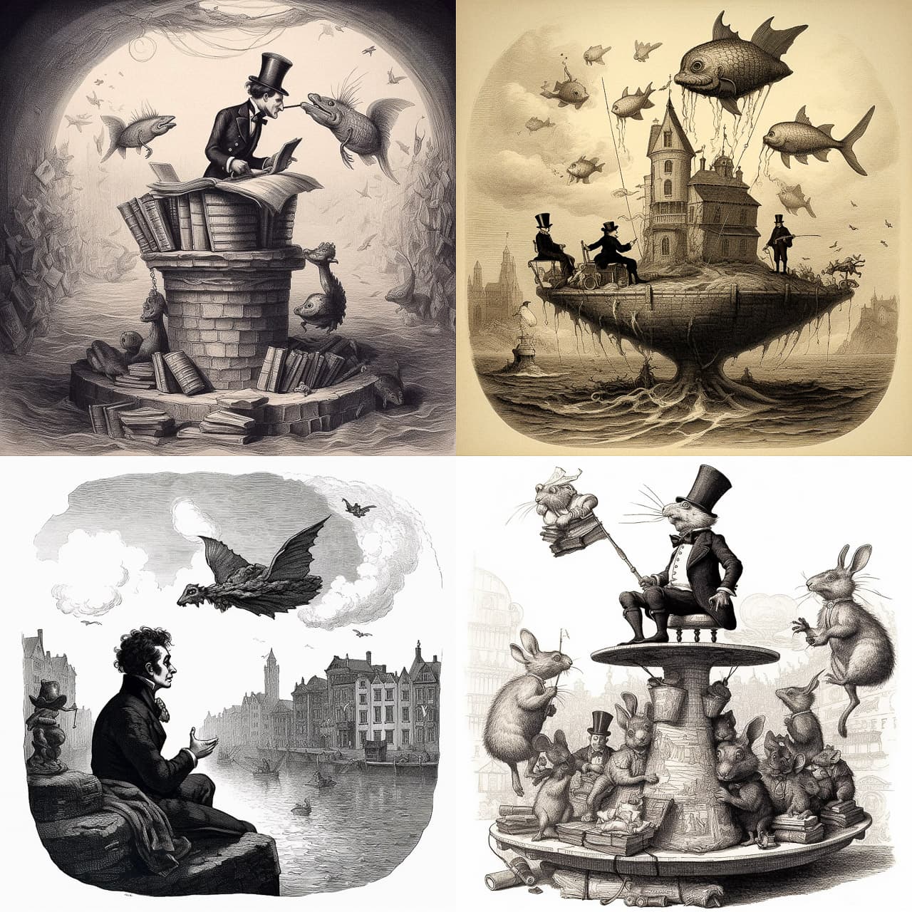 Surreal Victorian Illustration