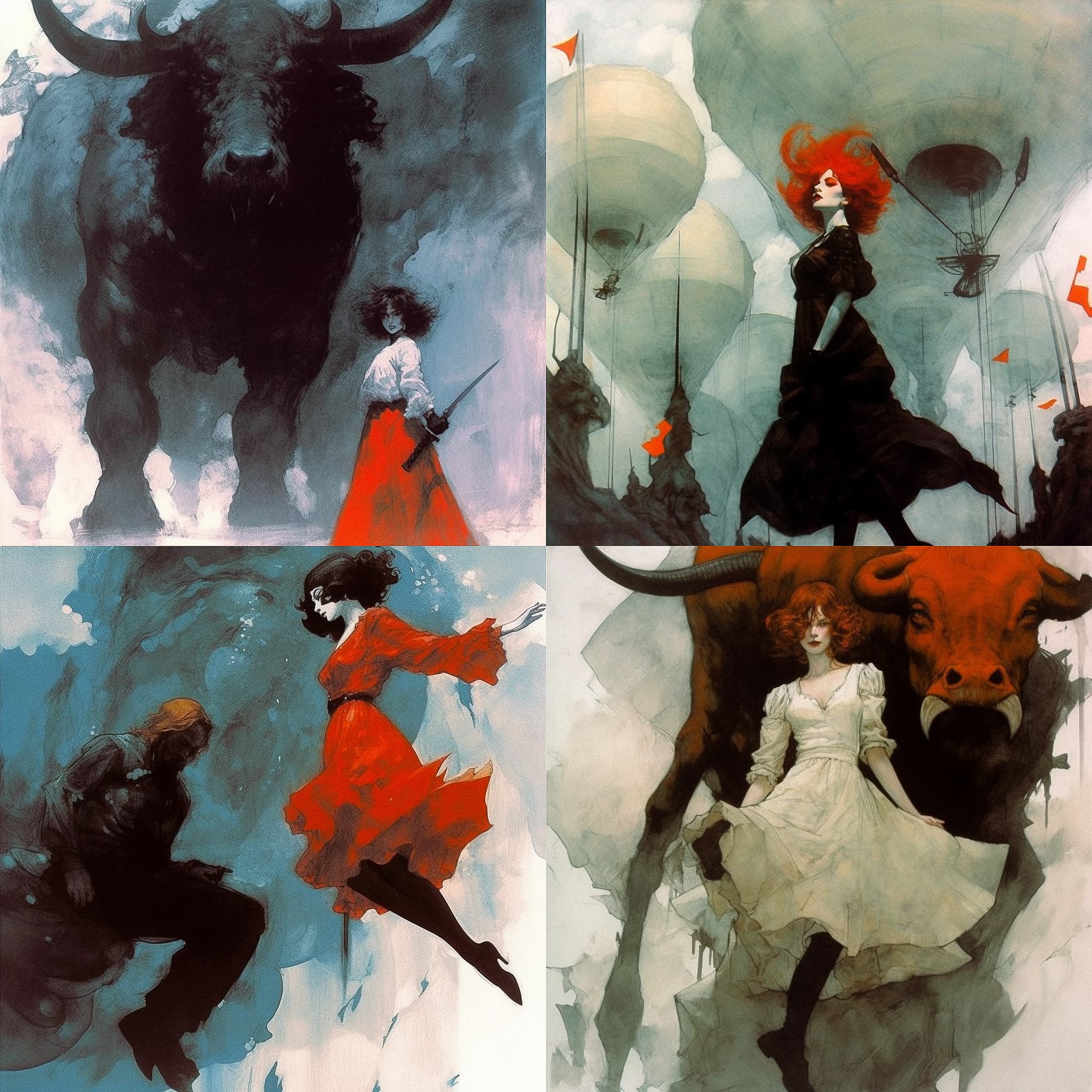 surreal watercolor