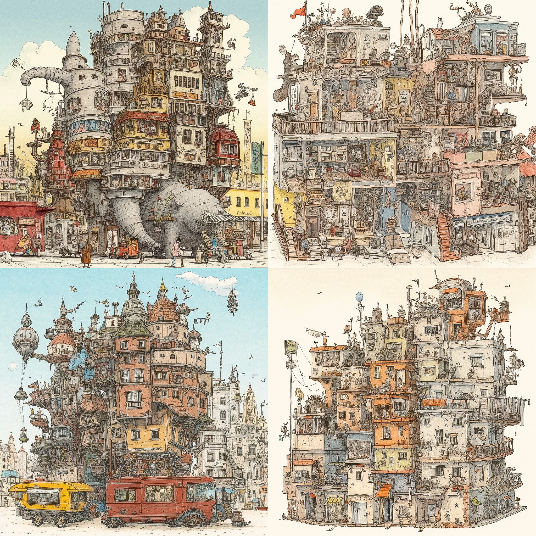 Whimsical Architectural Sketch