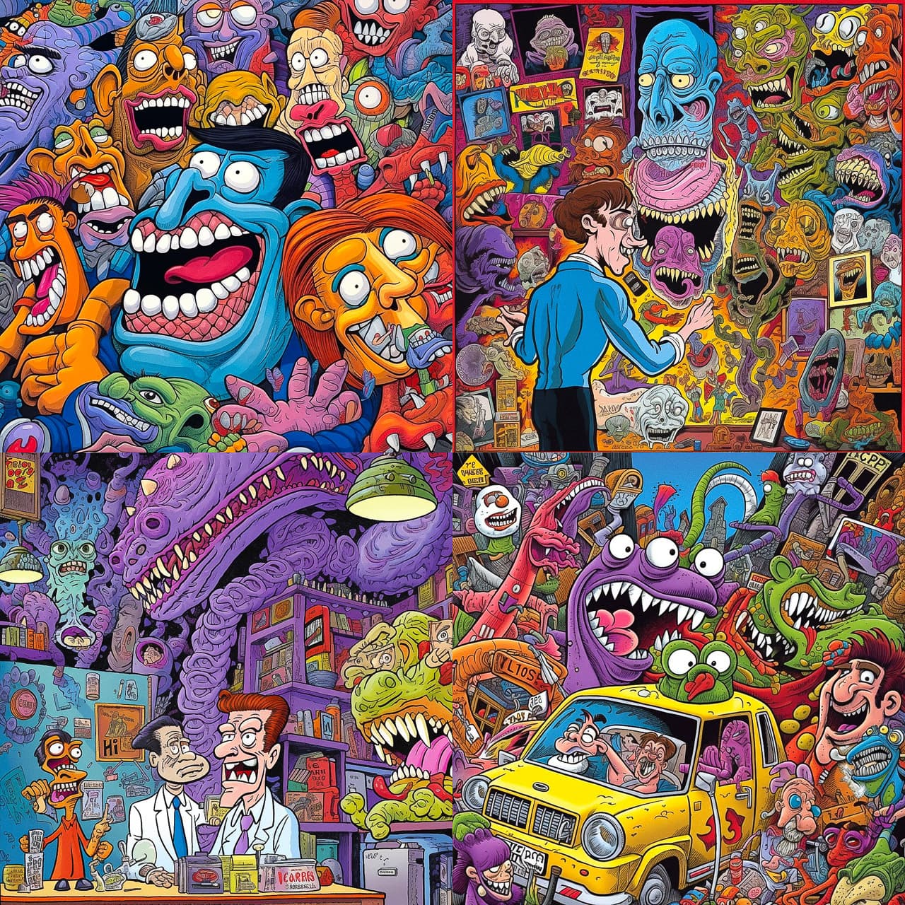 psychedelic cartoon chaos