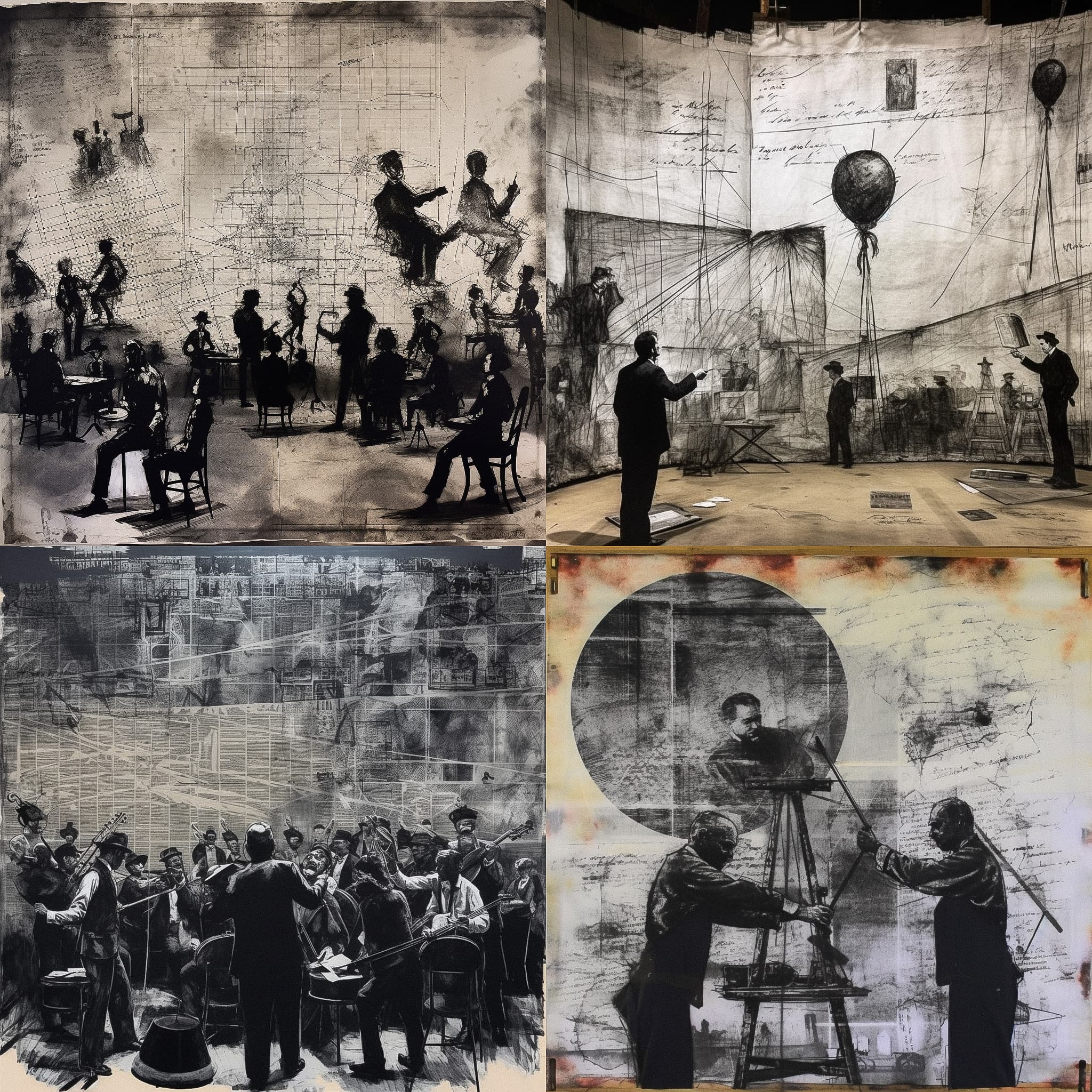Monochrome Sketch Montage