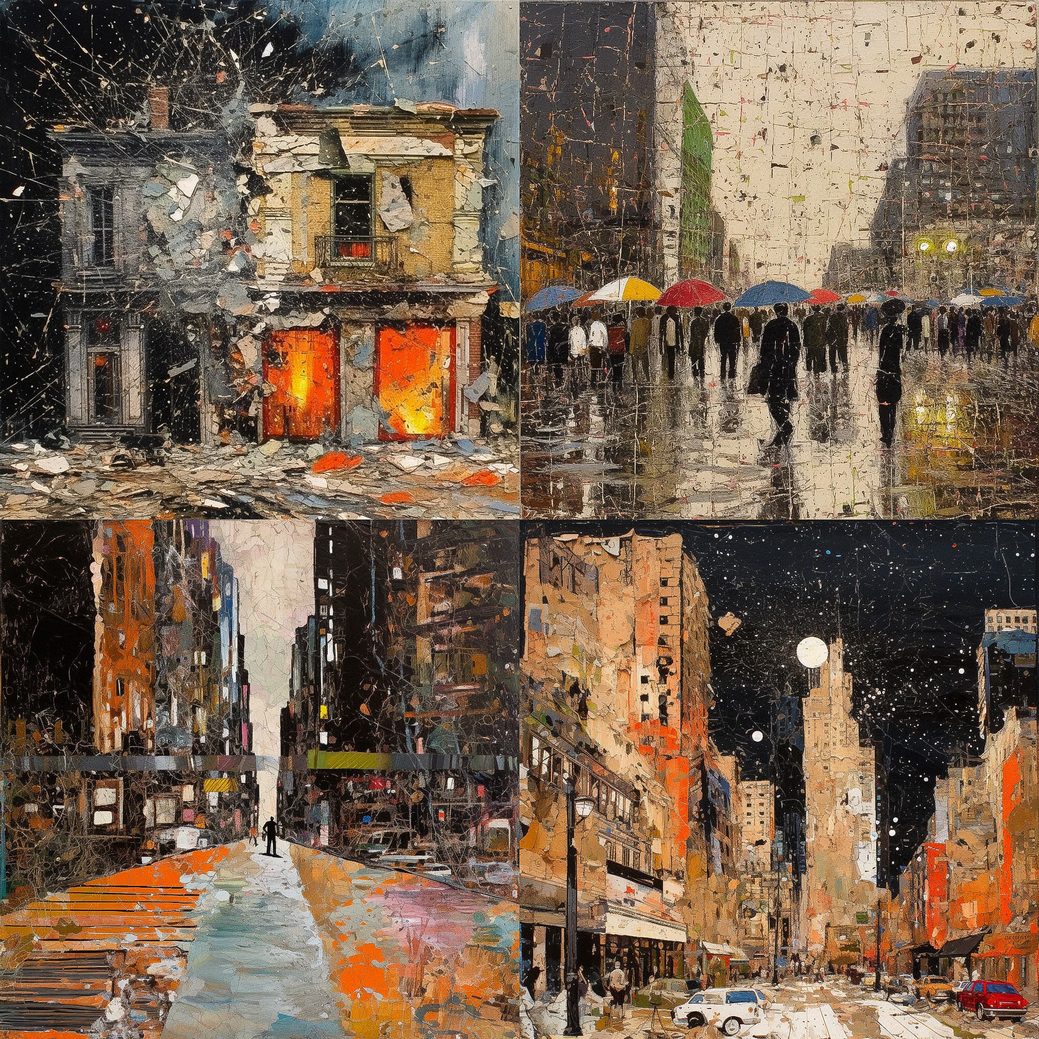 Impressionistic Urban Collage