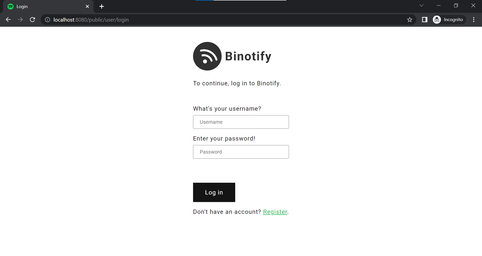 Login Page