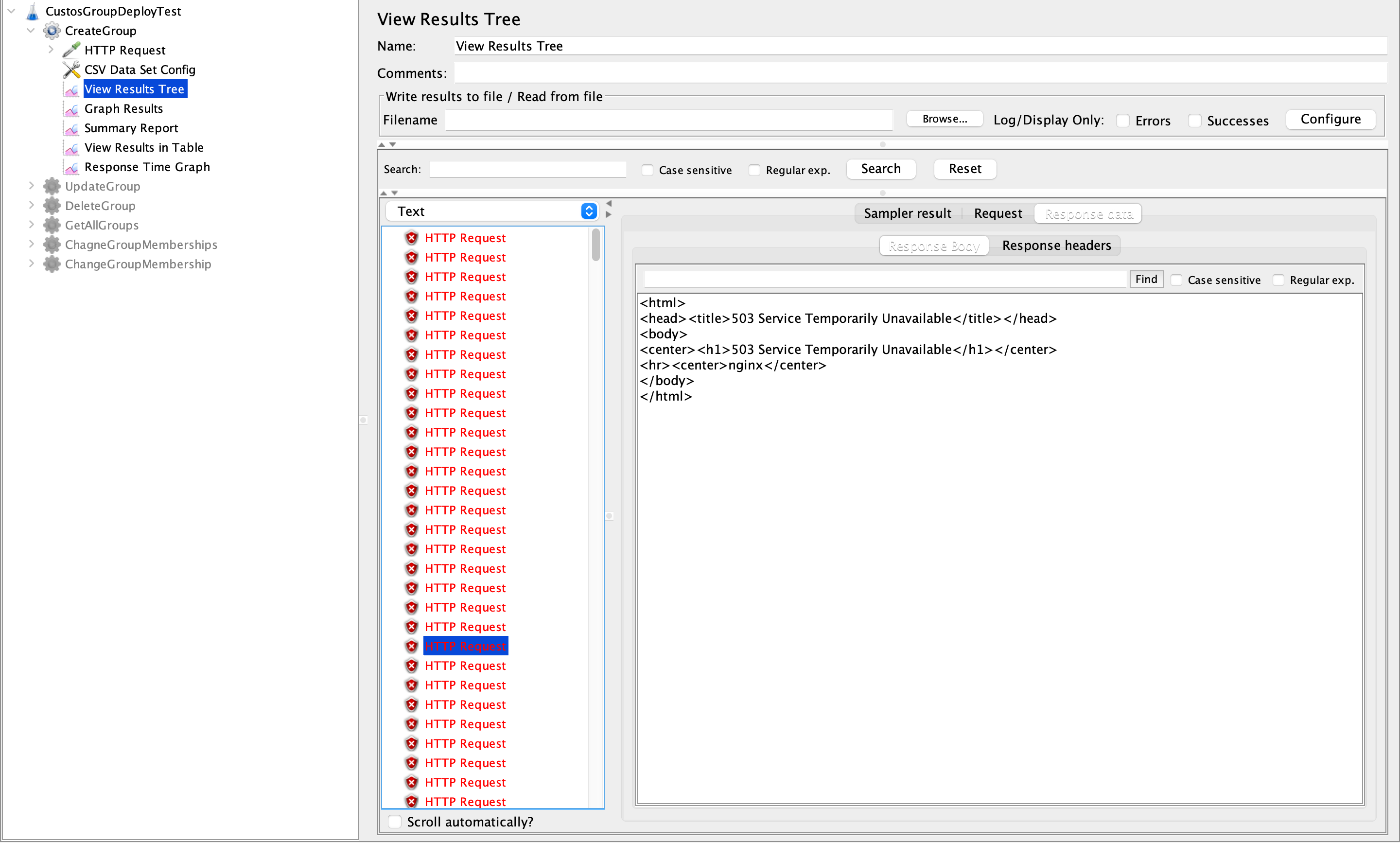 Add Groups - Response