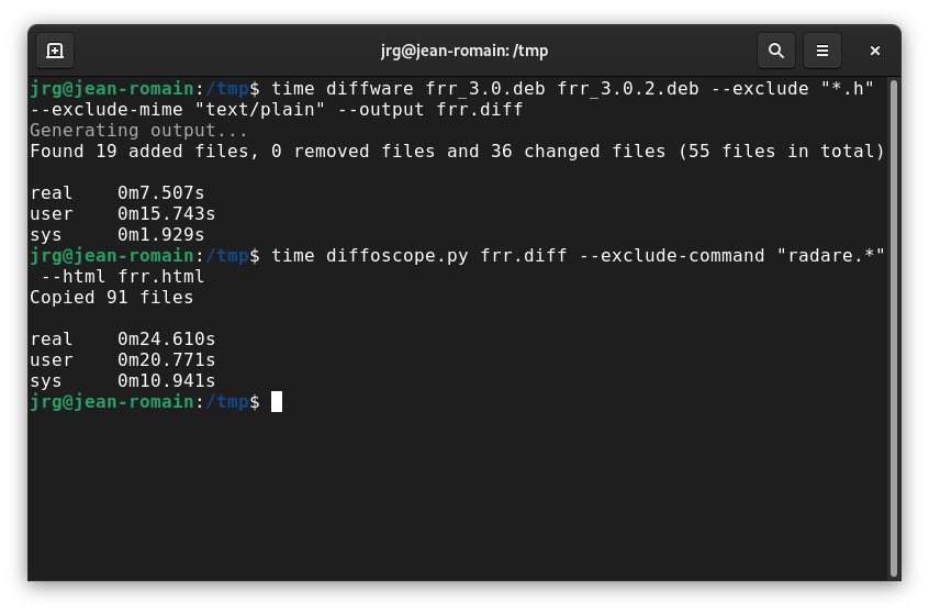 Diffware CLI example