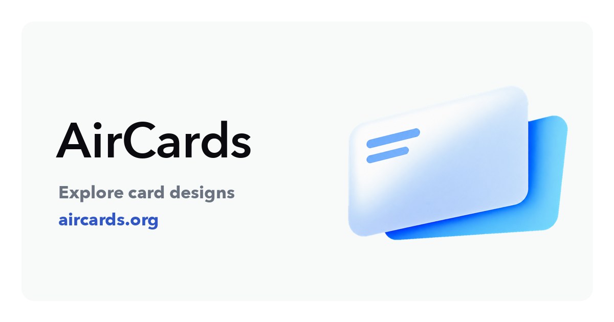 AirCards — Explore card designs
