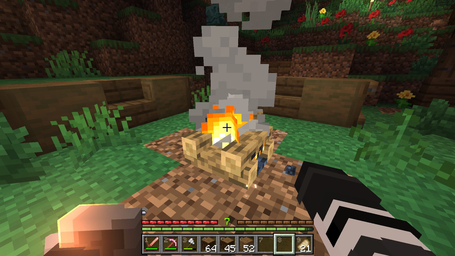 using flint and steal from offhand
