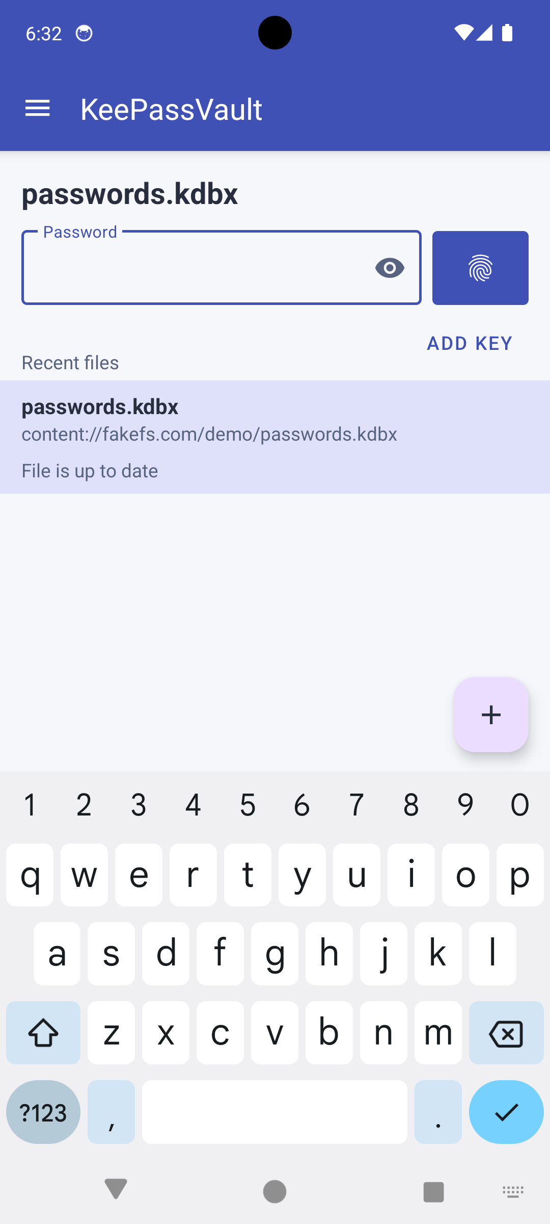 Screenshot 1 of KeePassVault — opens full size