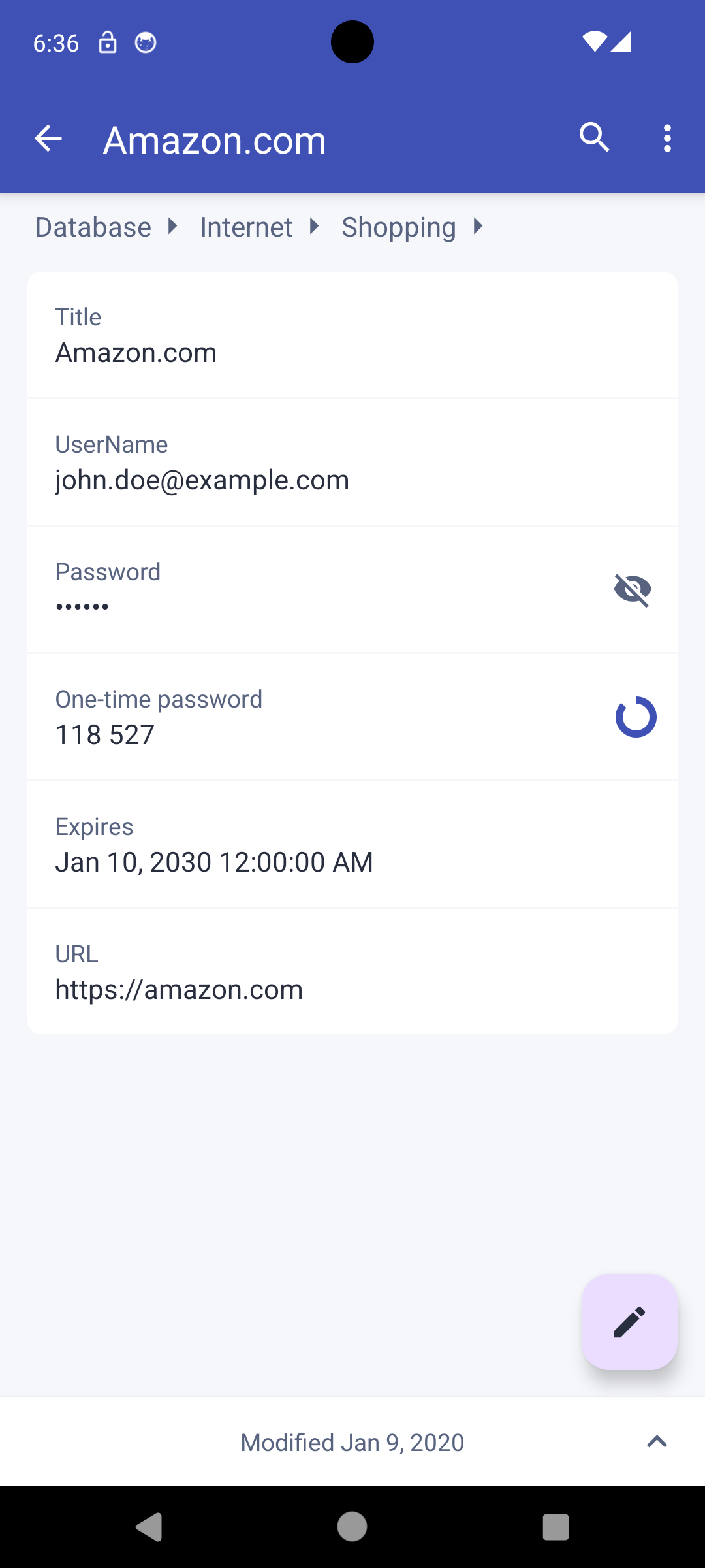 Screenshot 3 of KeePassVault — opens full size