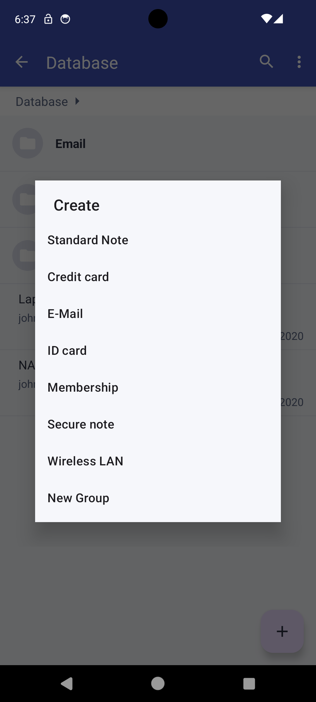 Screenshot 4 of KeePassVault — opens full size