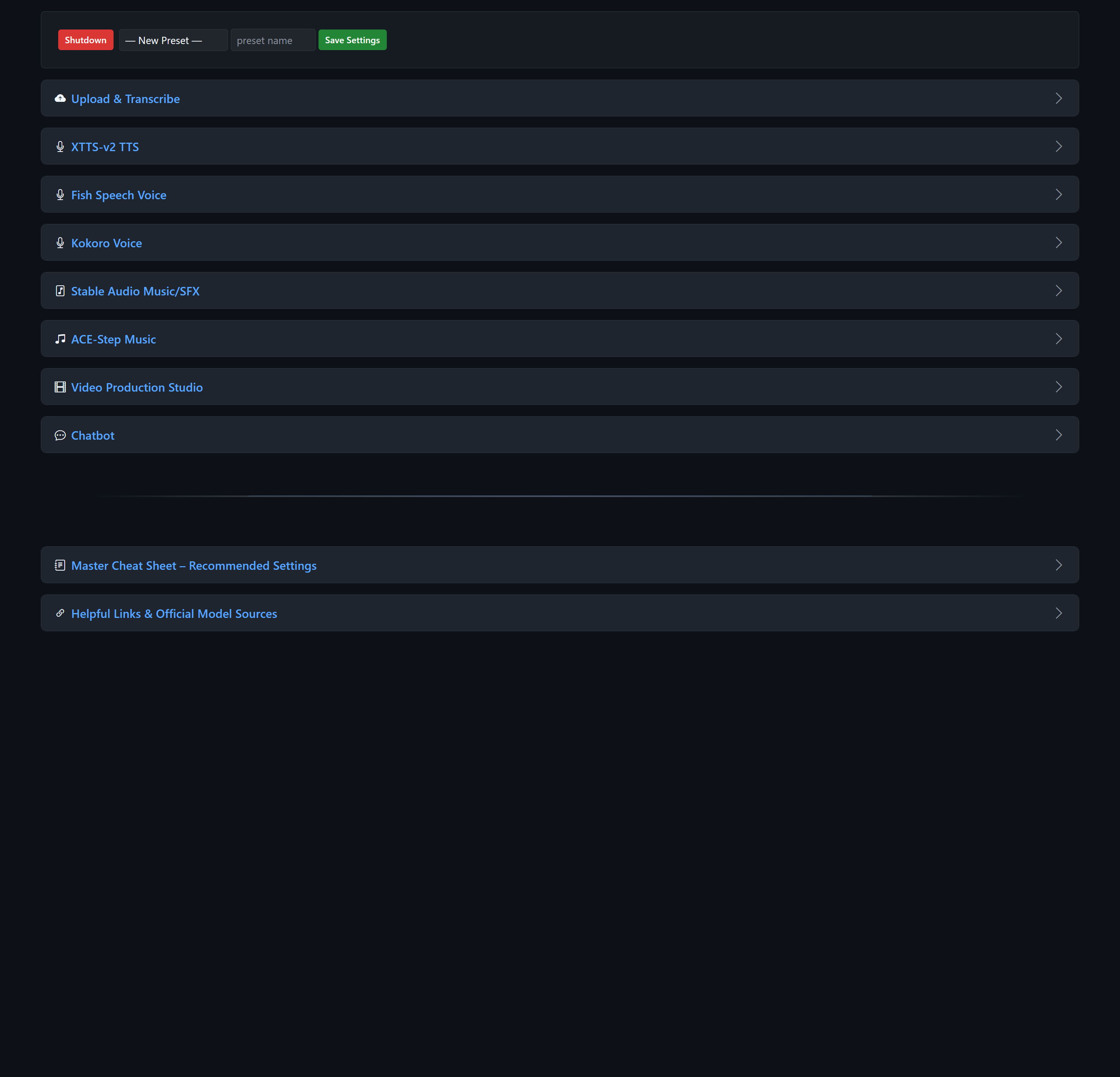LocalSoundsAPI Interface