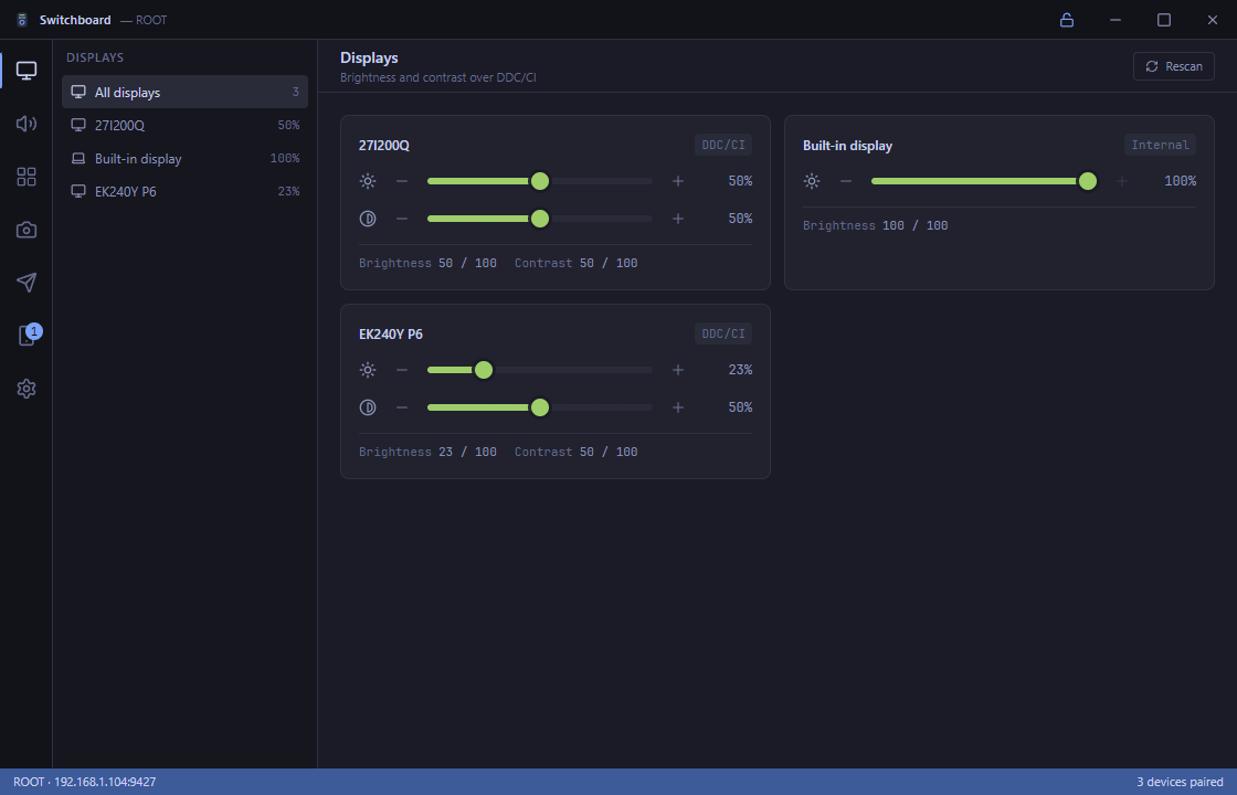 Switchboard preview
