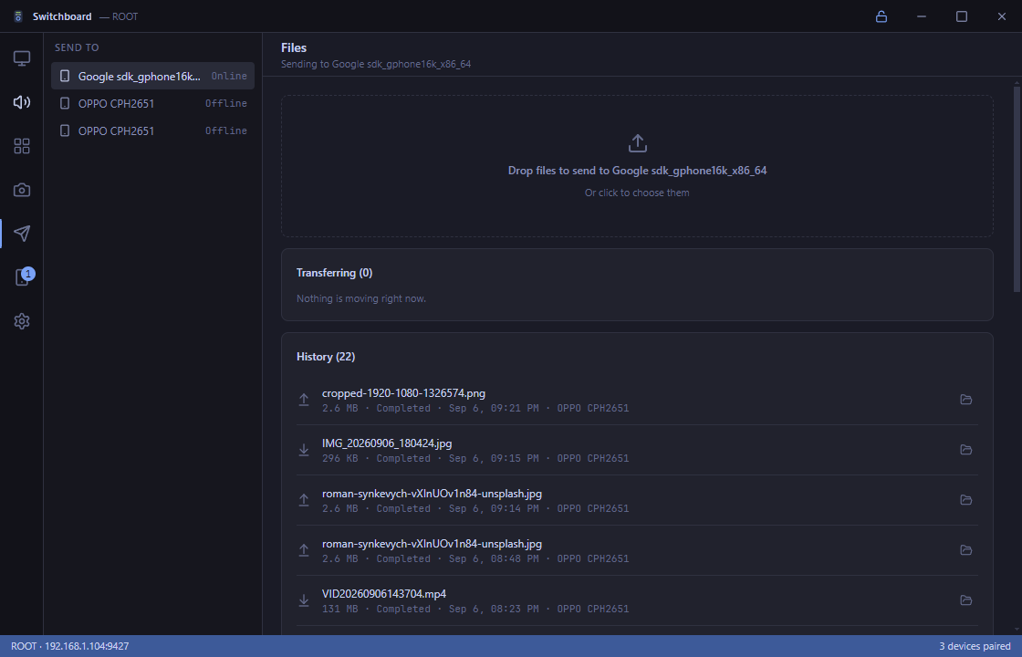 Desktop File Transfers