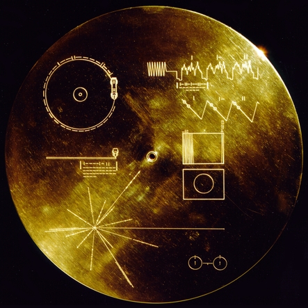 Figure 2: Golden Disk Cover with instructions (source: NASA)