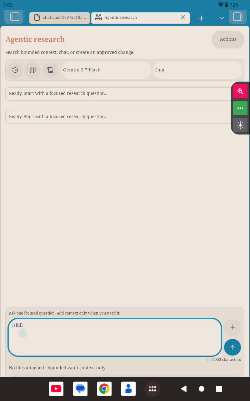 Inline /skill command