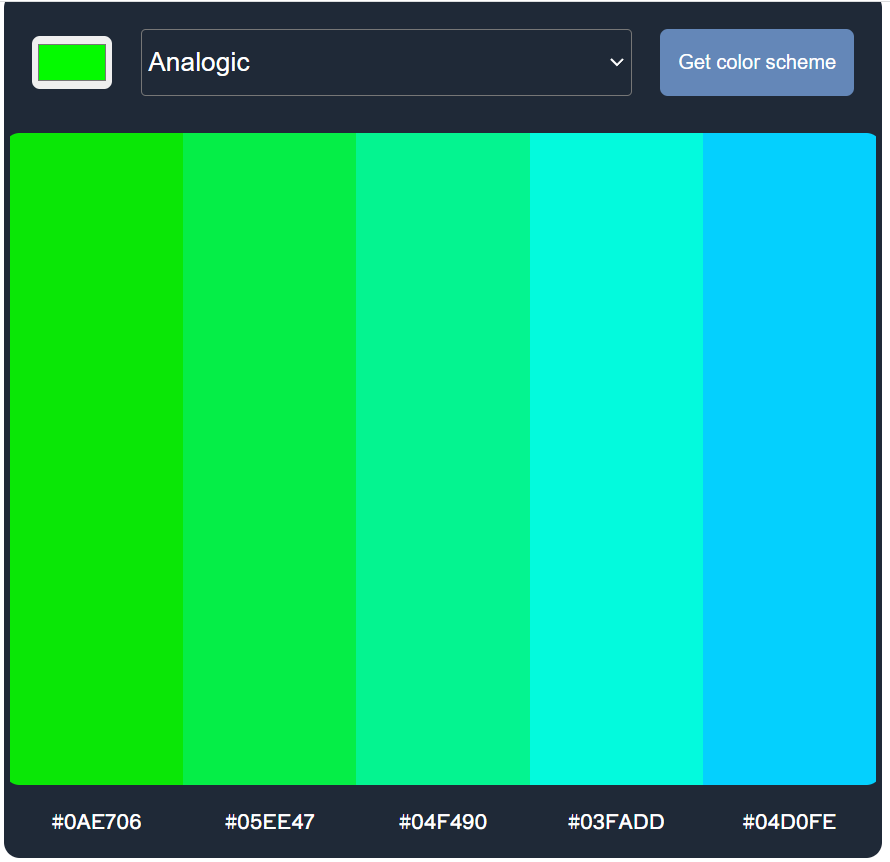 Image of a generated color scheme