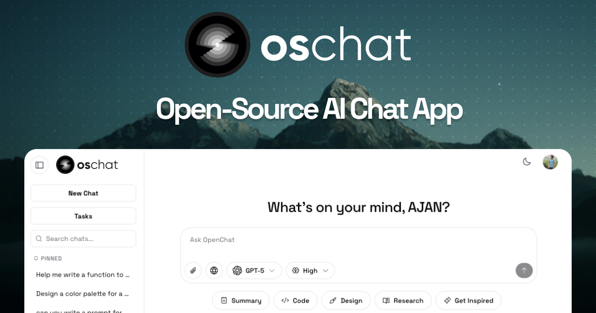 ajanraj/OpenChat cover
