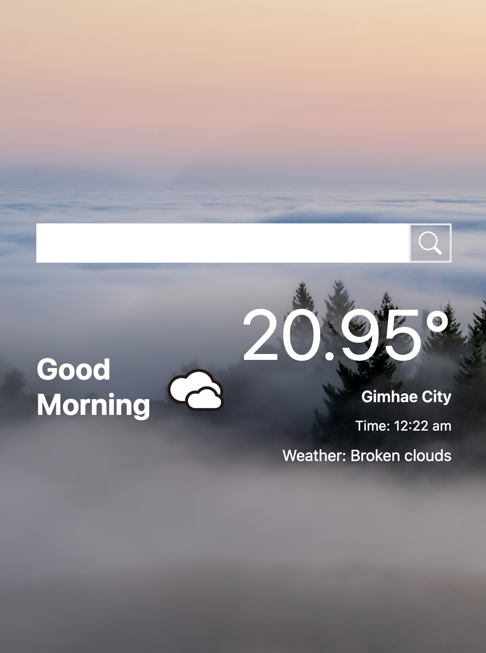 Pocket Weather Info App Screenshot