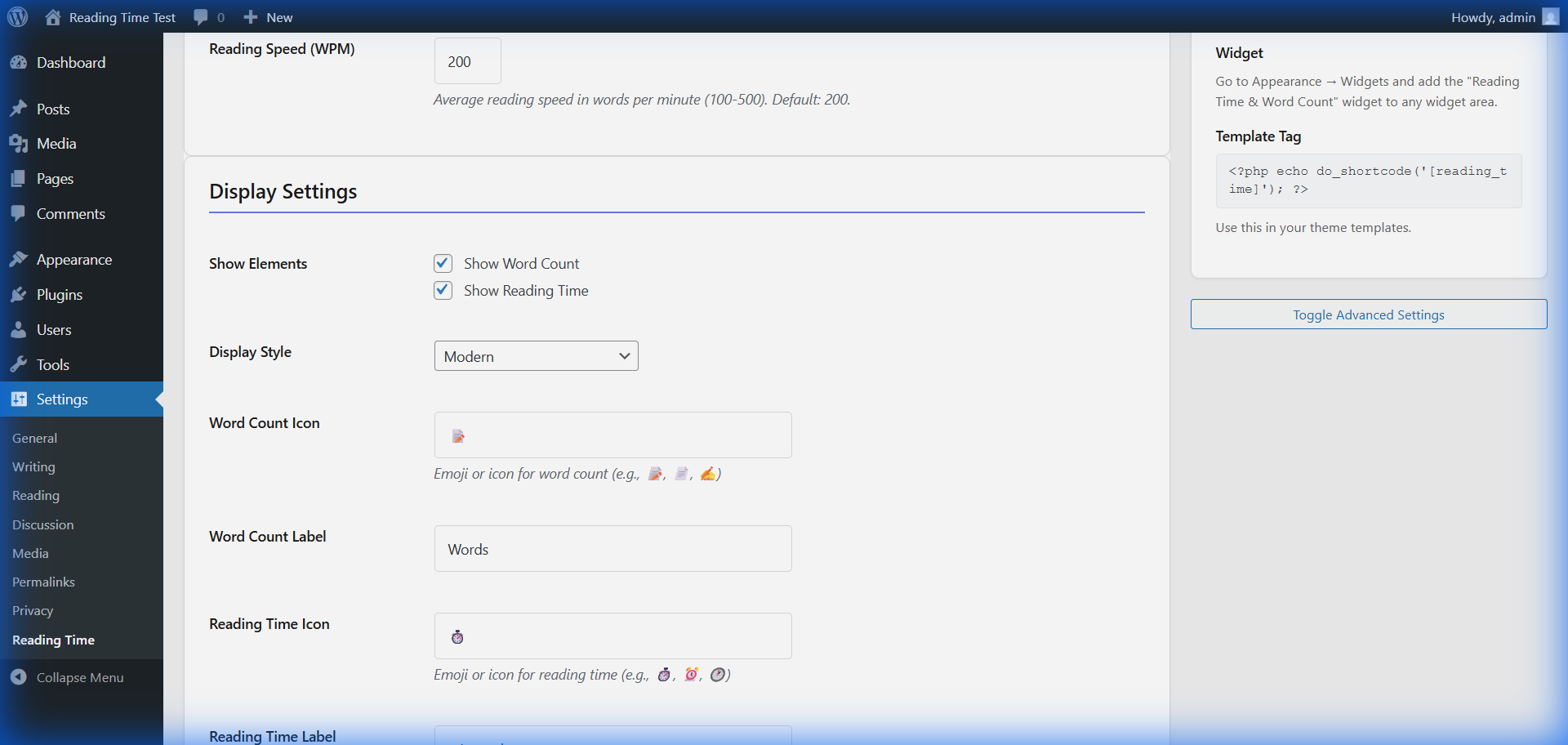 Settings Styles