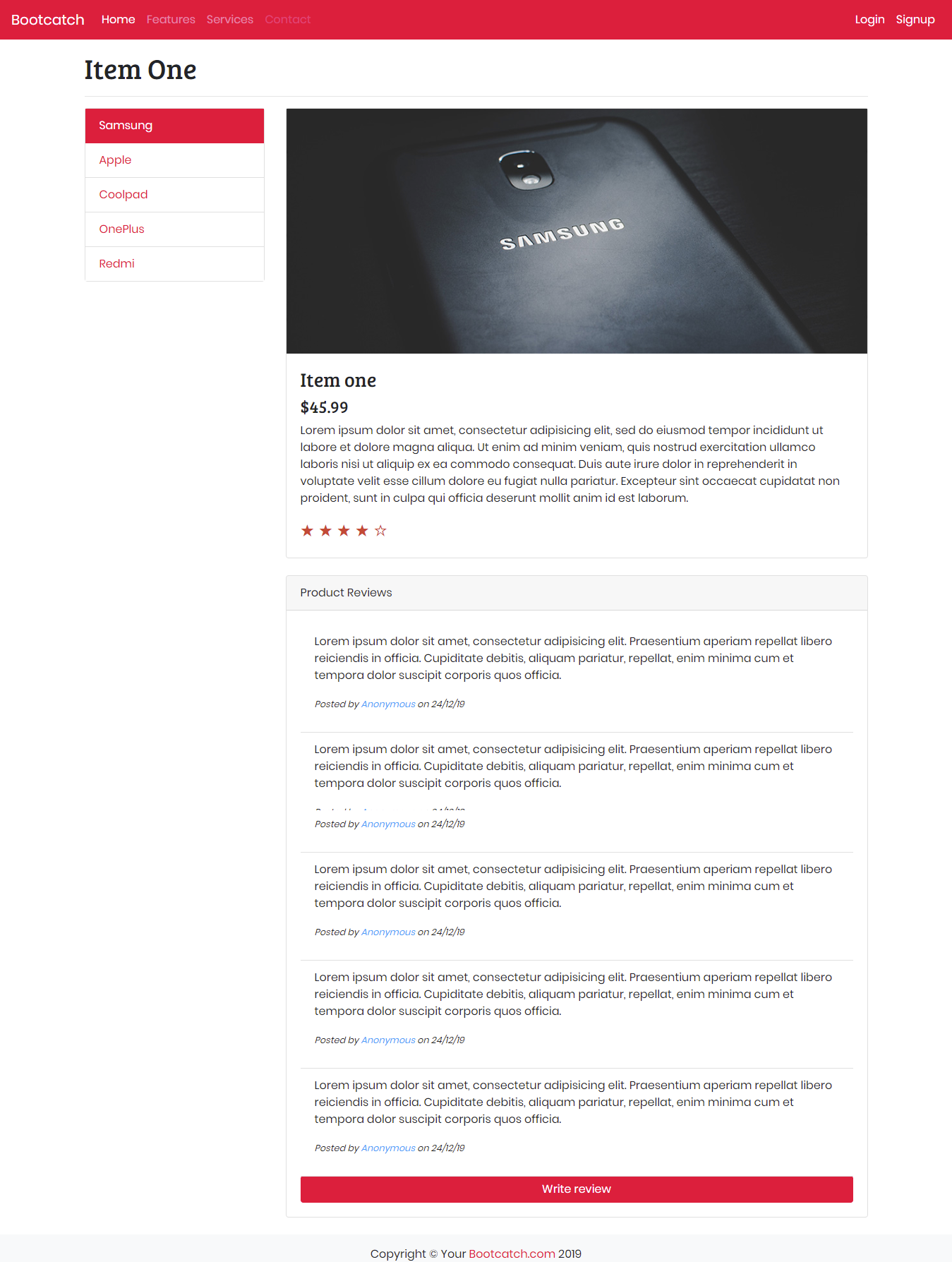 bootstrap simple blog
