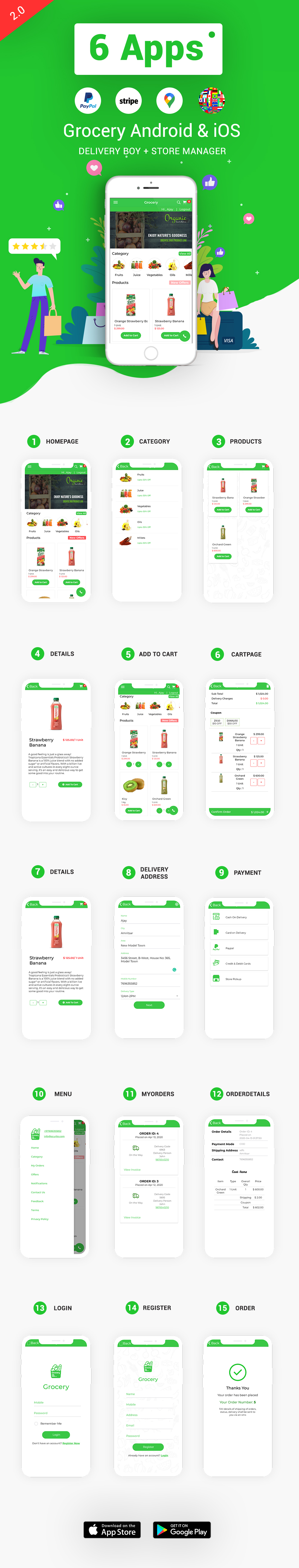 grocery app with admin panel
