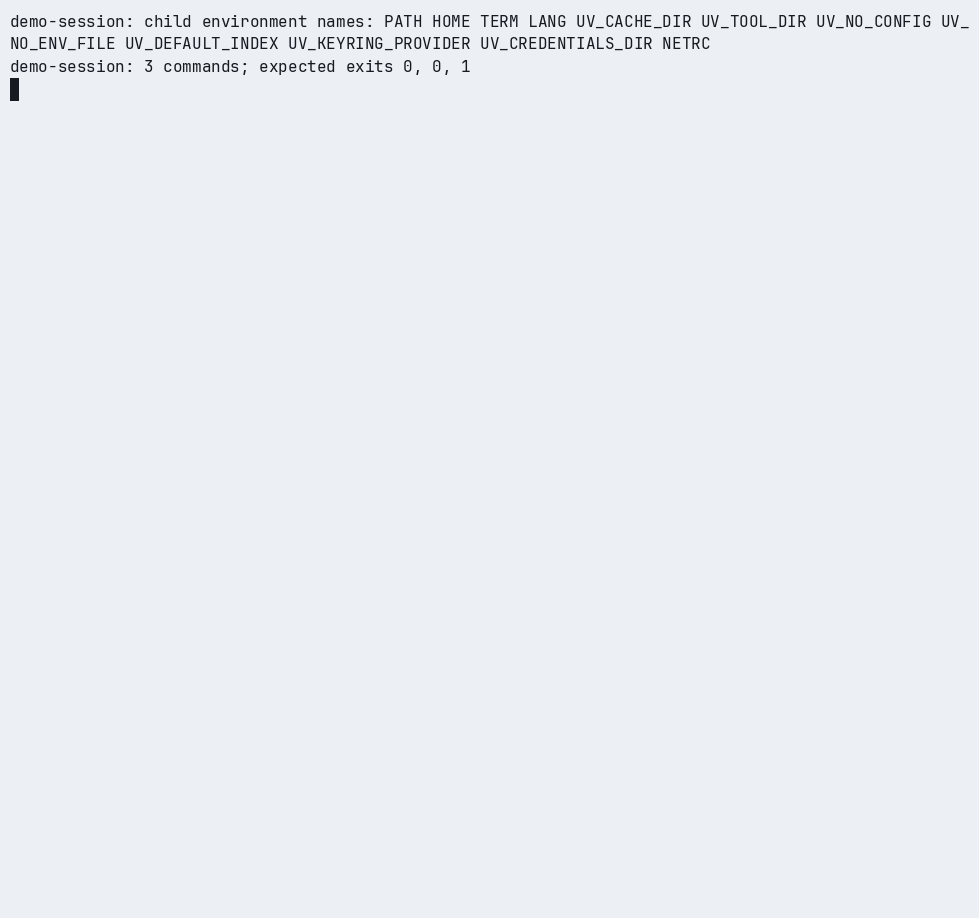 Terminal recording of the three quickstart commands run against the public PyPI actseal 1.0.0 release. The demo prints BLOCK for the bad run and PASS for the fixed run and exits 0; the fixed replay prints PASS and exits 0; the bad replay prints BLOCK with the reason risk.exceeds_limit and exits 1.
