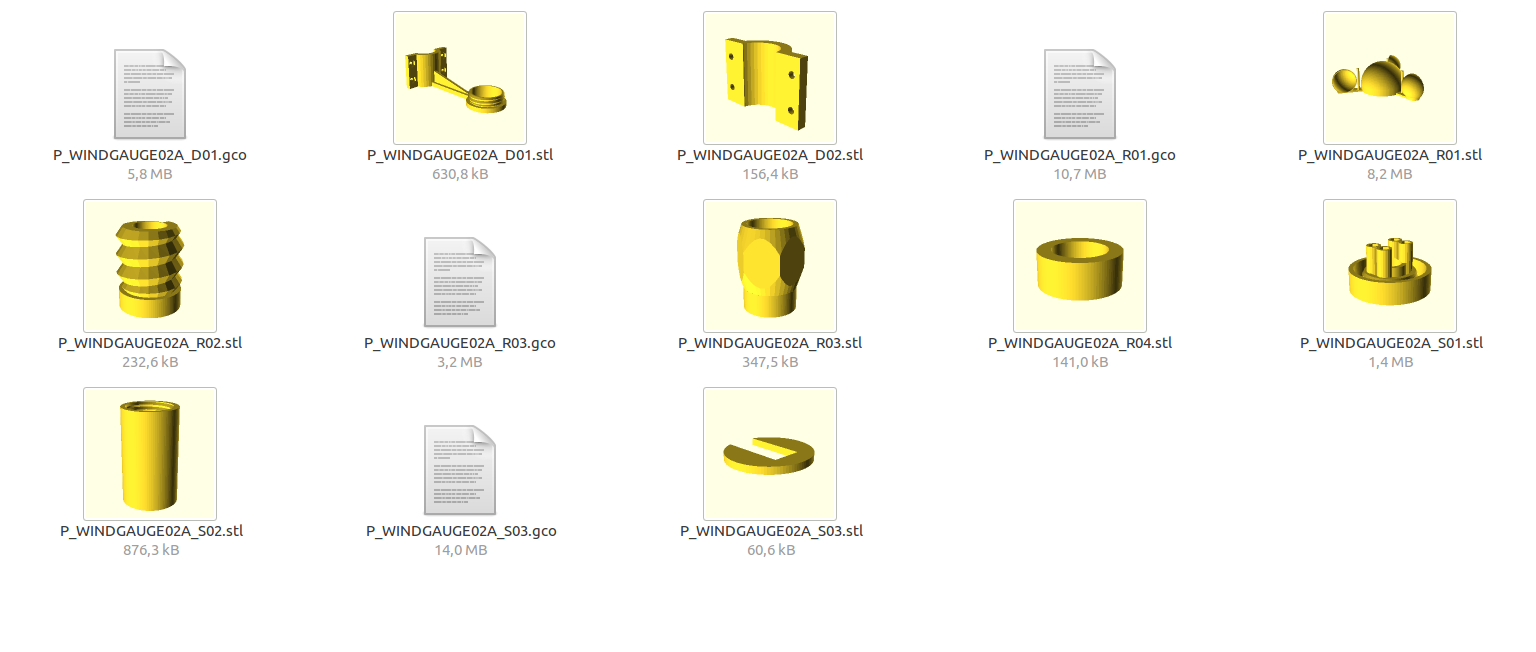 STL preview of folder