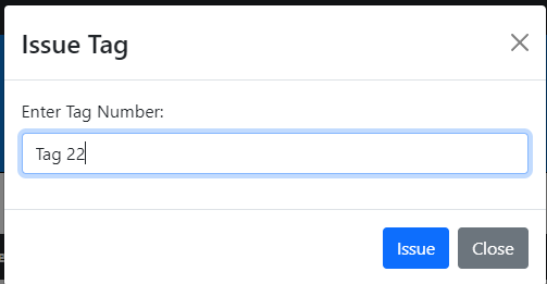 issue tag