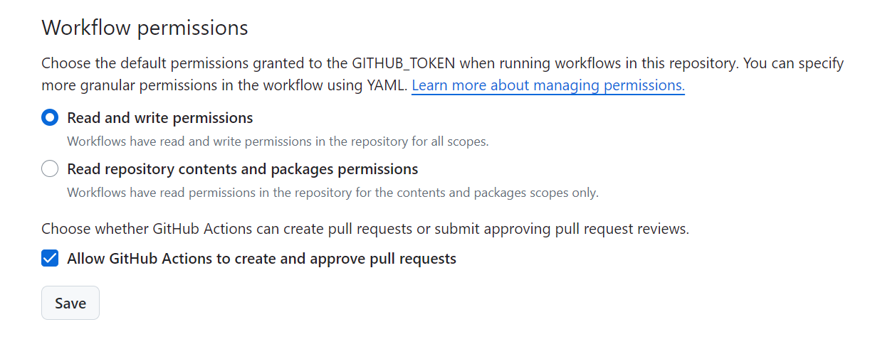 GitHub Actions Workflow Permissions