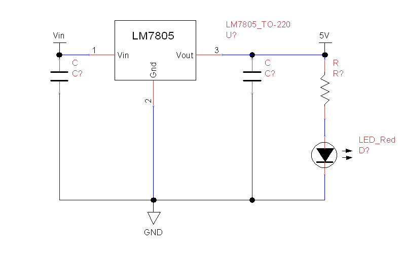 Lm7805 схема включения