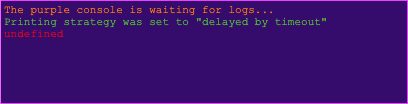 purple-console initialization example