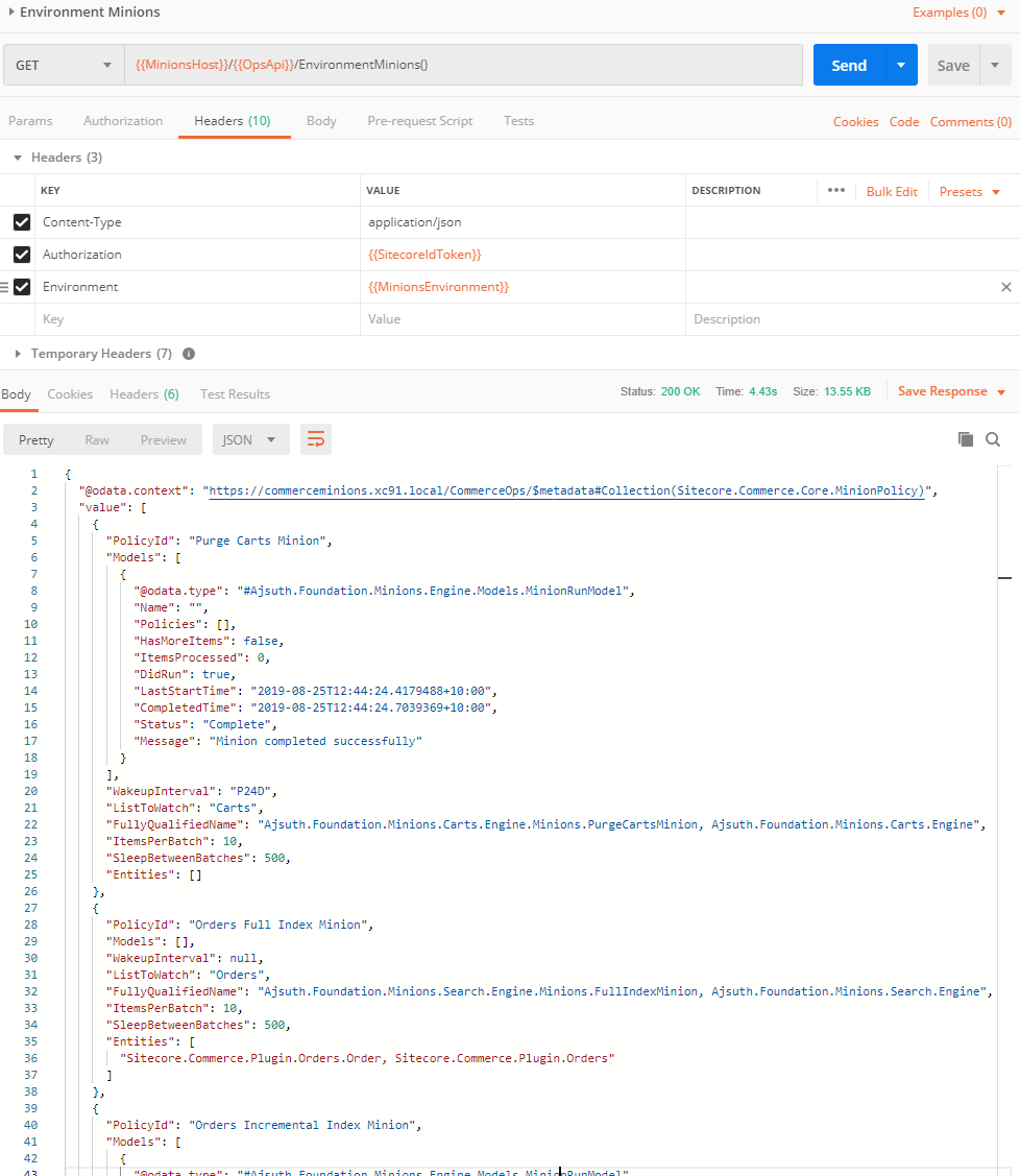 Running Minions API