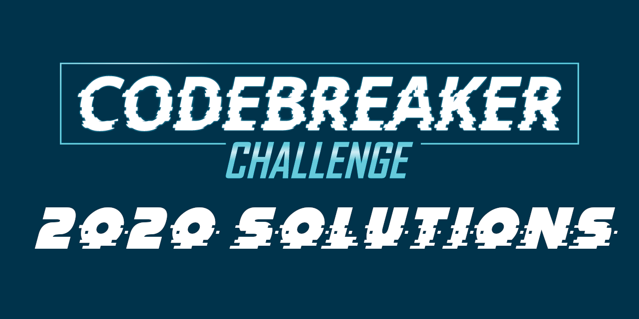 Codebreaker Challenge 2020 Solutions Thumbnail