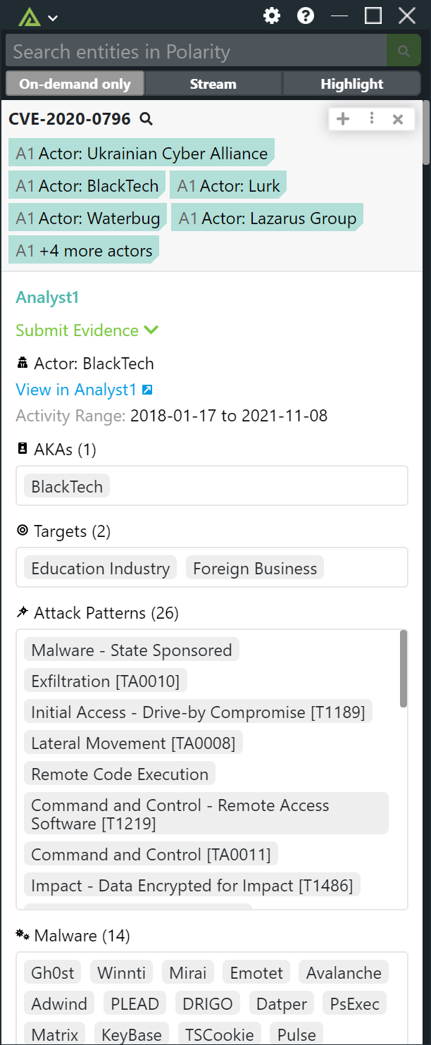 cve result