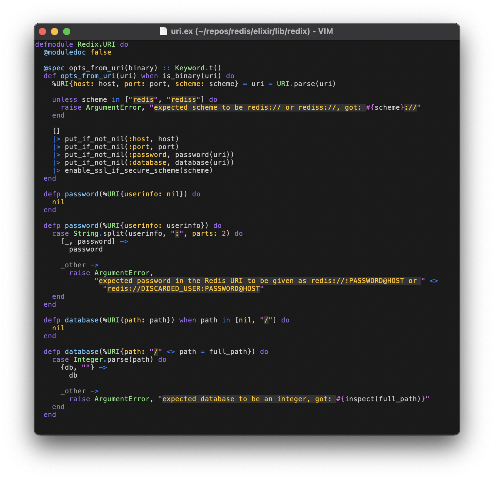 Screenshot of Elixir code.